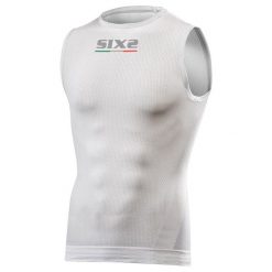 Tank top Sixs SMX. Białe topy SIXS, xl, bez wzorów, sportowe, bez kołnierzyka, bez ramiączek. Za 216.50 zł.