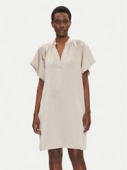 Bruuns Bazaar Sukienka codzienna Beckia Wendis BBW4490 Beżowy Loose Fit. Brązowe sukienki Bruuns Bazaar, na co dzień, bez wzorów, z syntetyku, bez kołnierzyka, bez ramiączek, proste. Za 439.99 zł.