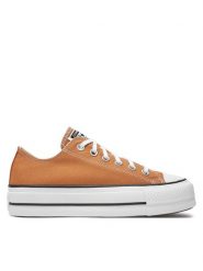Converse Trampki Chuck Taylor All Star Lift Platform Ox A11540C Pomarańczowy. Brązowe trampki Converse, bez wzorów, z materiału, retro, bez zapięcia. Za 399.99 zł.