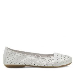 Baleriny Rieker. Szare baleriny Rieker, bez wzorów, bez obcasa, bez zapięcia. Za 219.99 zł.
