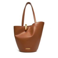 Torebka JACQUEMUS. Brązowe shopper bag JACQUEMUS, bez wzorów, bez dodatków. Za 4,479.00 zł.