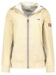 Geographical Norway Kurtka przejściowa "Arrival" w kolorze beżowym rozmiar: S. Brązowe kurtki Geographical Norway, s, bez wzorów, bez kaptura. Za 166.88 zł.