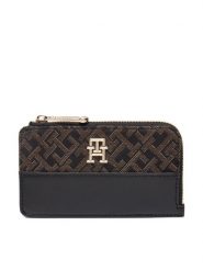 Tommy Hilfiger Duży Portfel Damski AW0AW17152 Czarny. Czarne portfele Tommy Hilfiger, bez wzorów, ze skóry. Za 279.99 zł.