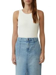 S.Oliver Top w kolorze białym rozmiar: 38. Białe topy S.Oliver, s, bez wzorów, bez kołnierzyka, bez ramiączek. Za 34.99 zł.