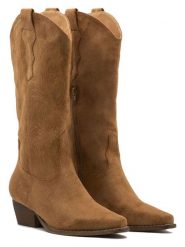 Belluci Kozaki w kolorze jasnobrązowym rozmiar: 37. Brązowe kozaki Belluci, na zimę, bez wzorów, bez obcasa, bez zapięcia. Za 255.45 zł.