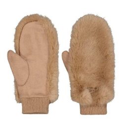 Rękawiczki Damskie Barts Fur Mitts. Brązowe rękawiczki Barts, bez wzorów, sportowe. Za 249.00 zł.