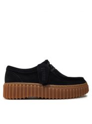 Clarks Półbuty Torhill Bee 26172044 Czarny. Czarne półbuty wsuwane Clarks, bez wzorów, ze skóry, bez obcasa, na płaskiej podeszwie. Za 429.99 zł.