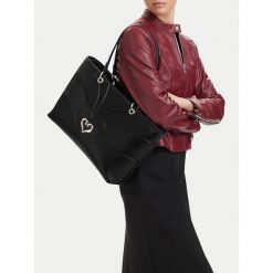 Torebka Eva Minge. Czarne shopper bag Eva Minge, bez wzorów, bez dodatków. Za 299.99 zł.