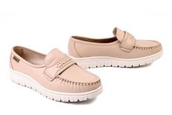 SOLO 070W beż, półbuty damskie. Brązowe półbuty wsuwane Solo, bez wzorów, bez obcasa. Za 264.90 zł.