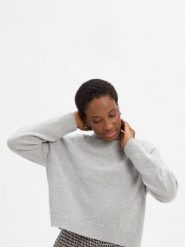 Drykorn Sweter z wełny dziewiczej - Lyzima Kobiety wełna ze strzyży szary, S. Szare swetry DRYKORN, s, bez wzorów, z wełny, eleganckie, bez ramiączek. Za 599.95 zł.