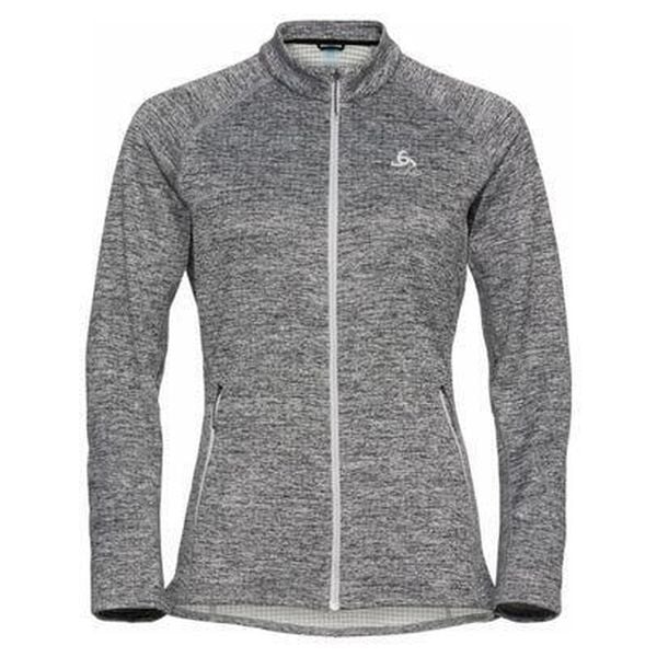 Bluza rozpinana bez kaptura damska ODLO Tencia Mid Layer Full Zip. Szare bluzy ODLO, bez wzorów, bez kaptura, trekkingowe. Za 449.99 zł.