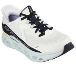 Buty sportowe Skechers Slip-ins Glide Step Altus. Białe buty treningowe Skechers, bez wzorów, z materiału, bez zapięcia. Za 556.85 zł.