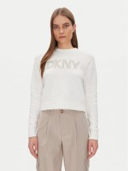 DKNY Sweter DJ4R0424 Écru Regular Fit. Swetry DKNY, xs, bez wzorów, z bawełny, bez ramiączek. Za 219.99 zł.