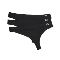 US-001 String - Stringi, Zestaw 3, Czarny. Czarne stringi BARNETT, bez wzorów, z elastanu. Za 108.56 zł.