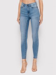 Noisy May Jeansy Callie 27010813 Niebieski Skinny Fit. Niebieskie jeansy Noisy May, bez wzorów, z bawełny. Za 169.99 zł.