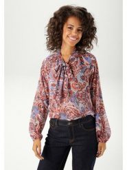 Aniston Bluzka w kolorze czerwono-niebieskim rozmiar: 40. Czerwone bluzki Aniston, bez wzorów, bez kołnierzyka, bez ramiączek. Za 78.47 zł.