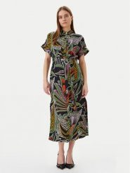 LOLA CASADEMUNT Sukienka koszulowa LS2516059 Zielony Relaxed Fit. Zielone sukienki LOLA CASADEMUNT, s, bez wzorów, z syntetyku, bez kołnierzyka, bez ramiączek, koszulowe. Za 369.99 zł.