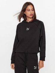 Puma Bluza T7 621468 Czarny Regular Fit. Czarne bluzy Puma, m, bez wzorów, z bawełny, bez kaptura. Za 319.99 zł.