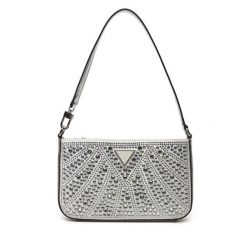Torebka Guess. Szare torebki klasyczne Guess, z aplikacjami, klasyczne, bez dodatków. Za 399.99 zł.