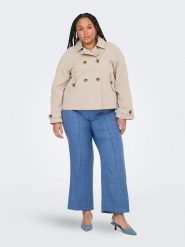 ONLY Carmakoma Kurtka przejściowa w kolorze beżowym rozmiar: M-46/48. Brązowe kurtki Only Carmakoma, m, bez wzorów, bez kaptura. Za 152.99 zł.