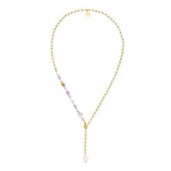 Purelei Purelei Łańcuch Y Aina Naszyjniki 1 ct Damski. Czerwone naszyjniki Purelei, z materiału, z perłą, pozłacane. Za 87.19 zł.