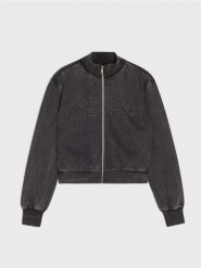 Bluza bomberka - szary. Szare bluzy Sinsay, l, bez wzorów, bez ramiączek, bez kaptura. Za 59.99 zł.