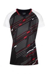 Koszulka sportowa damska VICTOR T-44101 C. Czarne t-shirty sportowe Victor, l, bez wzorów, z materiału, bez ramiączek, do biegania. Za 164.00 zł.