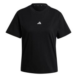 Damska koszulka bawełniana adidas Essentials Small Logo. Czarne t-shirty sportowe adidas, xs, bez wzorów, z bawełny, bez ramiączek, na fitness i siłownię. Za 145.50 zł.