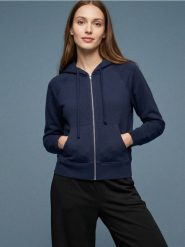 Rozpinana bluza z kapturem - granatowy. Niebieskie bluzy z kapturem Sinsay, l, bez wzorów, z kapturem. Za 39.99 zł.