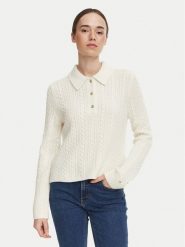 Tommy Hilfiger Sweter WW0WW52222 Kremowy Regular Fit. Białe swetry Tommy Hilfiger, xl, bez wzorów, z syntetyku, bez ramiączek. Za 799.99 zł.