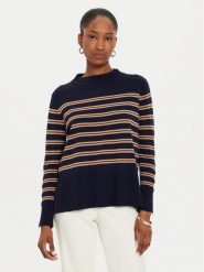 Marella Sweter Latina 2423366304 Granatowy Regular Fit. Niebieskie swetry Marella, s, bez wzorów, z wiskozy, bez ramiączek. Za 859.99 zł.