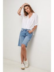 Lin Passion Lniana koszula w kolorze białym rozmiar: 40/42. Białe koszule Lin Passion, bez wzorów, z koronki, klasyczne, bez kołnierzyka, bez ramiączek. Za 143.99 zł.