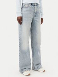 Tommy Jeans Jeansy DW0DW23027 Niebieski Wide Leg. Niebieskie jeansy Tommy Jeans, bez wzorów, z bawełny. Za 329.99 zł.