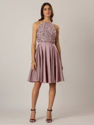 APART Sukienka w kolorze fiołkowym rozmiar: 40. Różowe sukienki Apart, bez wzorów, bez kołnierzyka, bez ramiączek, midi. Za 206.42 zł.