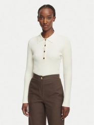 MICHAEL Michael Kors Sweter MR661ER5ZV Kremowy Slim Fit. Białe swetry MICHAEL Michael Kors, l, bez wzorów, z wiskozy, bez ramiączek. Za 789.99 zł.