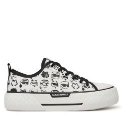 Trampki KARL LAGERFELD. Białe trampki KARL LAGERFELD, bez wzorów, bez zapięcia. Za 449.99 zł.
