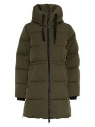 MOSS COPENHAGEN Płaszcz zimowy "Mola Pavinaria" w kolorze khaki rozmiar: S/M. Brązowe płaszcze Moss Copenhagen, na zimę, m, bez wzorów, z puchu, bez kaptura. Za 347.99 zł.