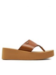 Roxy Japonki ARJL101150 Brązowy. Brązowe japonki Roxy, bez wzorów, ze skóry. Za 179.99 zł.