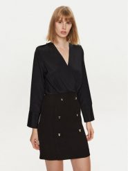 Simona Corsellini Sukienka codzienna A24CPAB002 Czarny Regular Fit. Czarne sukienki SIMONA CORSELLINI, na co dzień, bez wzorów, z syntetyku, bez kołnierzyka, bez ramiączek, proste. Za 929.99 zł.