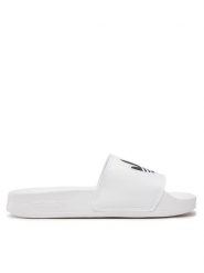 Adidas Klapki Adilette Lite FU8297 Biały. Białe klapki adidas, bez wzorów, ze skóry, sportowe, bez obcasa, bez zapięcia. Za 139.99 zł.