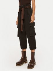 Pinko Spodnie cargo Ronfare 101840 A21C Czarny Regular Fit. Czarne spodnie materiałowe Pinko, bez wzorów, z bawełny. Za 539.99 zł.