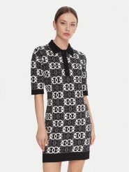 PINKO Sukienka Nothing 106039 A2YD Czarny Regular Fit. Czarne sukienki Pinko, m, bez wzorów, z dzianiny, bez kołnierzyka, bez ramiączek. Za 999.99 zł.