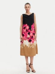 DKNY Sukienka koktajlowa DD4KH09C Czarny Regular Fit. Czarne sukienki DKNY, bez wzorów, z syntetyku, wizytowe, bez kołnierzyka, bez ramiączek. Za 409.99 zł.