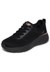 Buty SKECHERS BOBS ARCH FIT ELEV8 Czarny. Czarne buty trekkingowe Skechers, bez wzorów, z materiału, bez zapięcia, na fitness i siłownię. Za 283.99 zł.