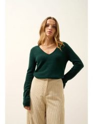 Just Cashmere Kaszmirowy sweter "Abby" w kolorze ciemnozielonym rozmiar: L. Zielone swetry Just Cashmere, l, bez wzorów, z kaszmiru, bez ramiączek. Za 456.99 zł.