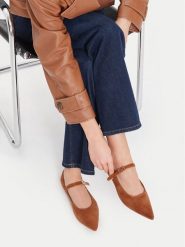 MEXX Baleriny EO-WS1314-01 Brązowy jasny. Brązowe baleriny Mexx, bez wzorów, bez obcasa, bez zapięcia. Za 299.99 zł.