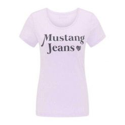 T-shirt Damski Alexia. Fioletowe t-shirty Mustang, bez wzorów, sportowe, bez kołnierzyka, bez ramiączek. Za 119.99 zł.