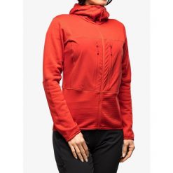 Bluza polarowa damska Berghaus MTN Guide MW Hoody. Czerwone bluzy bez kaptura Berghaus, na zimę, xs, bez wzorów, z polaru, bez kaptura, narciarskie. Za 466.99 zł.