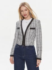 Guess Marynarka Tosca Braid Boucle J W4RN38 WFWV2 Czarny Regular Fit. Czarne marynarki i żakiety Guess, xl, z aplikacjami, z syntetyku, bez ramiączek. Za 349.99 zł.