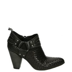 BOTKI FK282Z1 IN NE. Botki Venezia, bez wzorów, ze skóry, bez obcasa, bez zapięcia. Za 359.00 zł.
